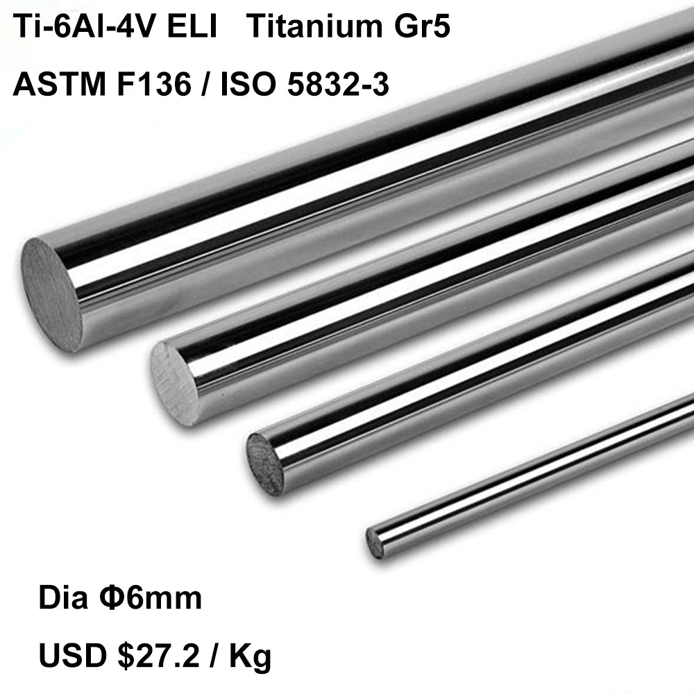 Titanium Ti-6Al-4V Gr5 ELI for Medical Implant Use